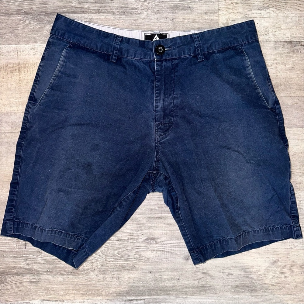 Heritage Men’s Shorts Navy Blue Chino Style Size 32 Cotton